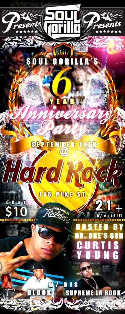 Soul Gorilla 6 Year Anniversary flyer
