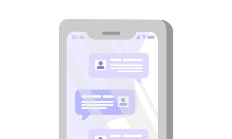 illustration of a text conversation