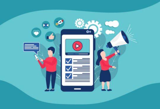 Mobile media graphic.