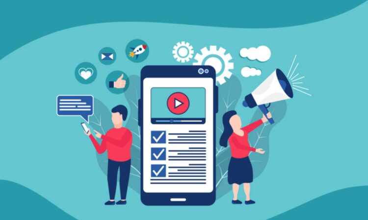 Mobile media graphic.