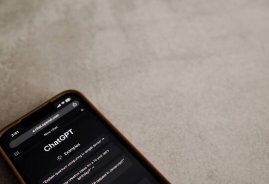 Close up of Chat GPT search on iphone.